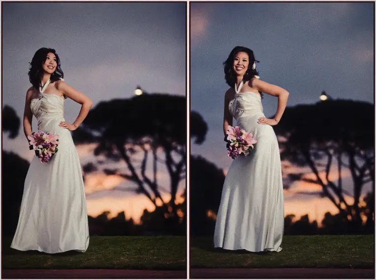 sunset wedding photos