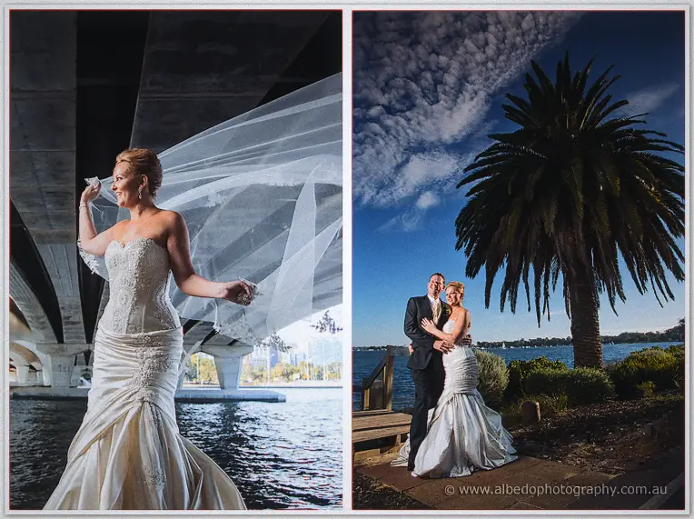 Kristina laughs under a concrete bridge, then embraces Ashley beneath a tall palm by the river