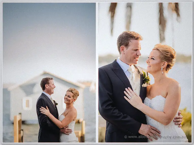 Kristina laughs beside Ashley by the water, then caresses his face in warm golden light
