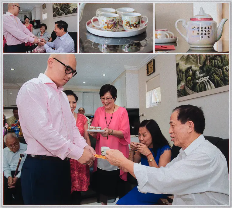 Chinese tea pouring ceremony
