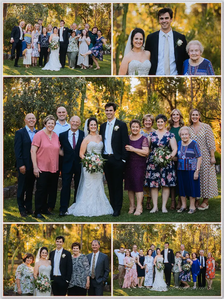 Formal family wedding photos