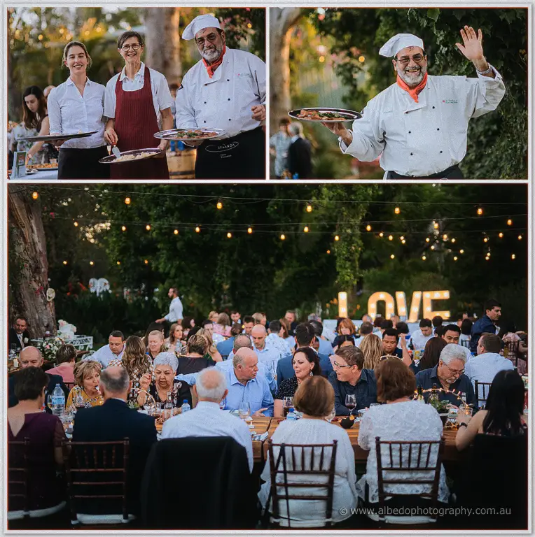 Rothwood Garden Wedding reception photos chef