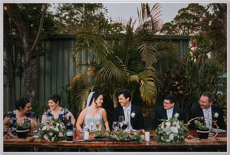 bridal party table photography